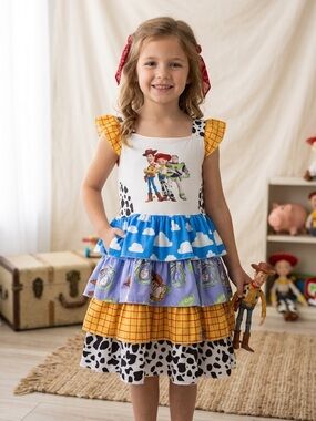 Disney Toy Story Multi-Color Tiered Dress for Kids